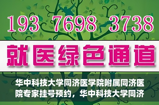 华中科技大学同济医学院附属同济医院专家挂号预约，华中科技大学同济医院专家挂号预约指南