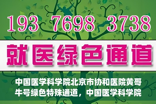中国医学科学院北京市协和医院黄哥牛号绿色特殊通道，中国医学科学院北京市协和医院黄哥牛号，绿色特殊通道开启健康之门