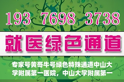 专家号黄哥牛号绿色特殊通道中山大学附属第一医院，中山大学附属第一医院专家号黄哥牛号绿色特殊通道揭秘