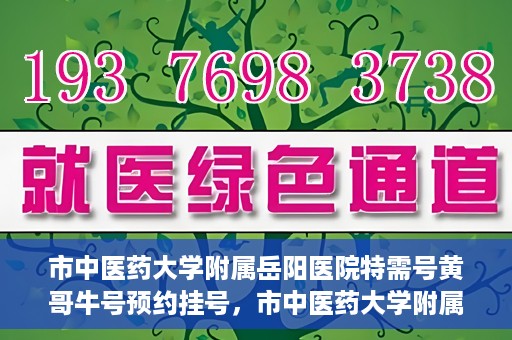 市中医药大学附属岳阳医院特需号黄哥牛号预约挂号，市中医药大学附属岳阳医院黄哥牛特需号预约挂号攻略