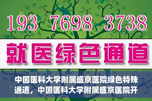 中国医科大学附属盛京医院绿色特殊通道，中国医科大学附属盛京医院开通绿色特殊通道，助力患者快速就医
