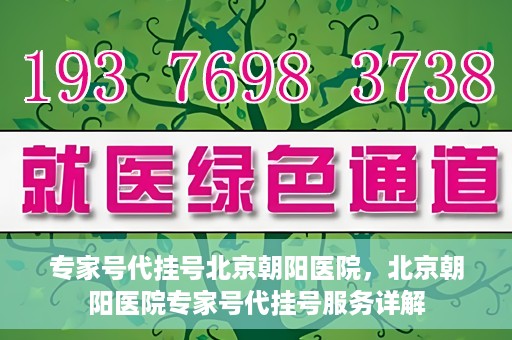 专家号代挂号北京朝阳医院，北京朝阳医院专家号代挂号服务详解