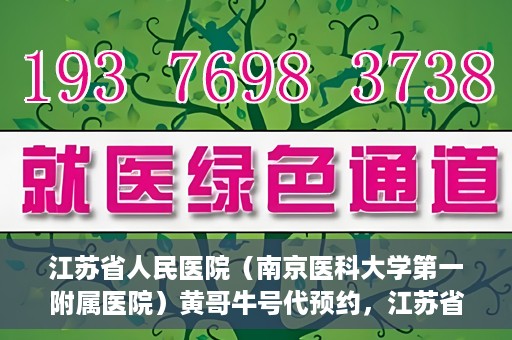 江苏省人民医院（南京医科大学第一附属医院）黄哥牛号代预约，江苏省人民医院（南京医科大学第一附属医院）黄哥牛号预约服务解析