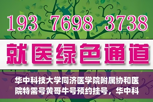 华中科技大学同济医学院附属协和医院特需号黄哥牛号预约挂号，华中科技大学同济医学院附属协和医院特需号专家预约挂号攻略，黄哥牛号预约详解