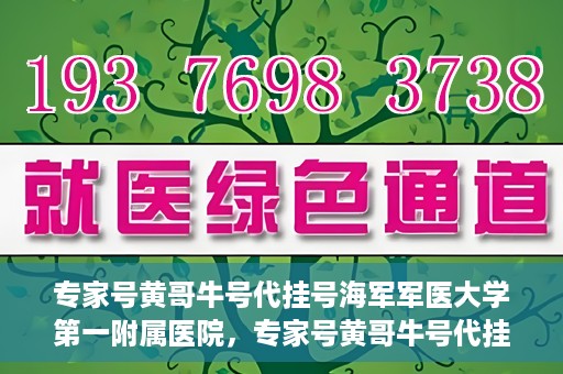 专家号黄哥牛号代挂号海军军医大学第一附属医院，专家号黄哥牛号代挂号背后的故事，海军军医大学第一附属医院深度解析