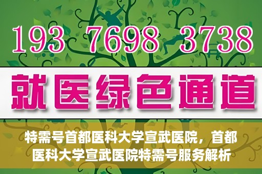 特需号首都医科大学宣武医院，首都医科大学宣武医院特需号服务解析