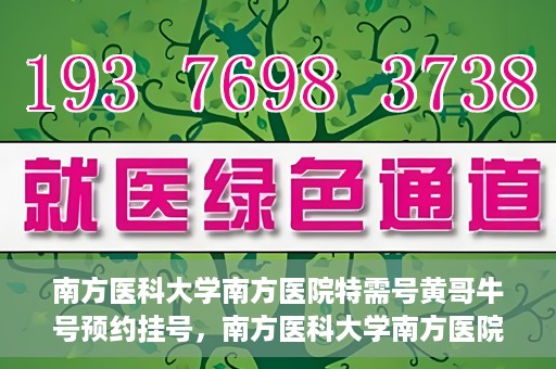 南方医科大学南方医院特需号黄哥牛号预约挂号，南方医科大学南方医院特需号黄哥牛号预约挂号攻略