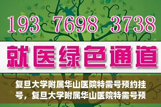 复旦大学附属华山医院特需号预约挂号，复旦大学附属华山医院特需号预约挂号详解与攻略