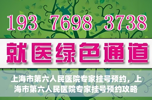 上海市第六人民医院专家挂号预约，上海市第六人民医院专家挂号预约攻略，一站式解决您的就医需求