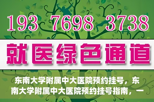 东南大学附属中大医院预约挂号，东南大学附属中大医院预约挂号指南，一站式解决您的挂号需求