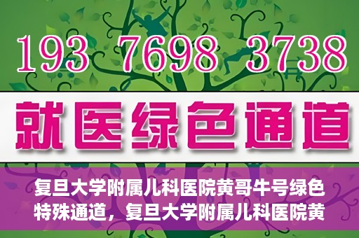 复旦大学附属儿科医院黄哥牛号绿色特殊通道，复旦大学附属儿科医院黄哥牛号，绿色特殊通道的温暖守护