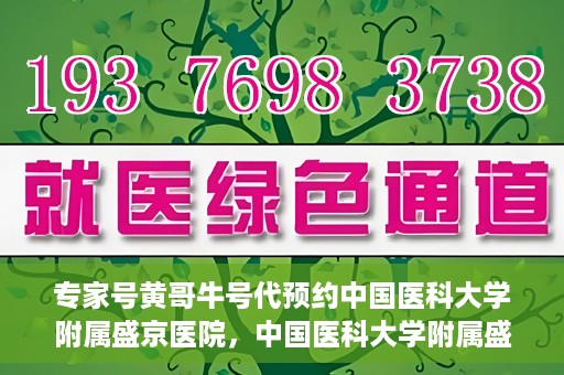 专家号黄哥牛号代预约中国医科大学附属盛京医院，中国医科大学附属盛京医院专家号黄哥牛号代预约服务解析