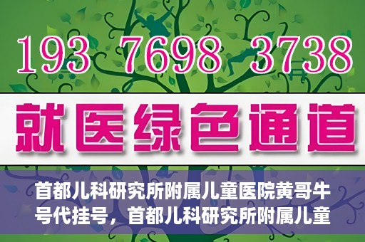 首都儿科研究所附属儿童医院黄哥牛号代挂号，首都儿科研究所附属儿童医院黄哥牛号——便捷挂号新体验