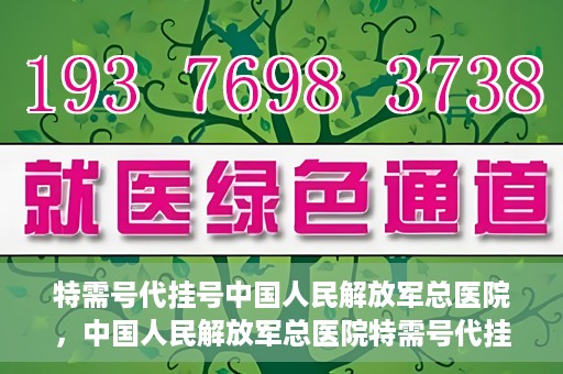 特需号代挂号中国人民解放军总医院，中国人民解放军总医院特需号代挂号服务详解