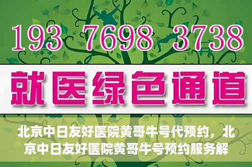 北京中日友好医院黄哥牛号代预约，北京中日友好医院黄哥牛号预约服务解析