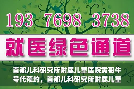 首都儿科研究所附属儿童医院黄哥牛号代预约，首都儿科研究所附属儿童医院黄哥预约服务详解