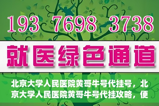 北京大学人民医院黄哥牛号代挂号，北京大学人民医院黄哥牛号代挂攻略，便捷就医新选择