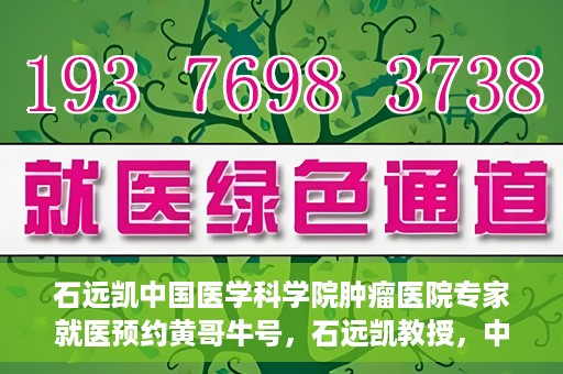 石远凯中国医学科学院肿瘤医院专家就医预约黄哥牛号，石远凯教授，中国医学科学院肿瘤医院专家预约挂号攻略