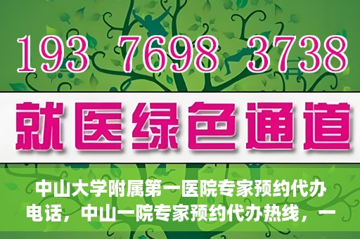 中山大学附属第一医院专家预约代办电话，中山一院专家预约代办热线，一站式解决您的就医预约需求