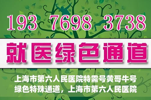 上海市第六人民医院特需号黄哥牛号绿色特殊通道，上海市第六人民医院特需号黄哥牛号，绿色就医通道新选择