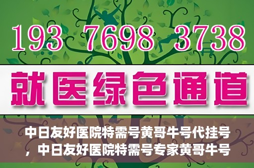中日友好医院特需号黄哥牛号代挂号，中日友好医院特需号专家黄哥牛号代挂号服务解析