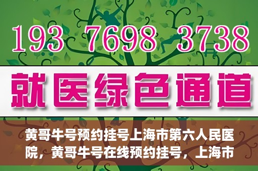 黄哥牛号预约挂号上海市第六人民医院，黄哥牛号在线预约挂号，上海市第六人民医院就医新选择