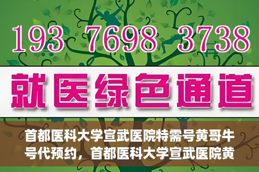 首都医科大学宣武医院特需号黄哥牛号代预约，首都医科大学宣武医院黄哥特需号预约攻略，专业代预约服务解析