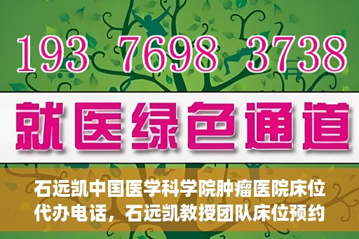石远凯中国医学科学院肿瘤医院床位代办电话，石远凯教授团队床位预约代办电话及咨询指南——中国医学科学院肿瘤医院服务详解