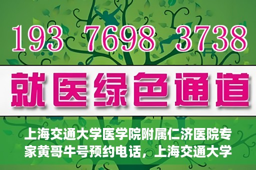 上海交通大学医学院附属仁济医院专家黄哥牛号预约电话，上海交通大学医学院附属仁济医院专家黄哥牛号预约电话详解，一键预约，轻松就医！