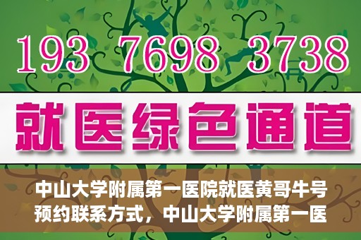 中山大学附属第一医院就医黄哥牛号预约联系方式，中山大学附属第一医院黄哥牛号预约挂号联系方式解析