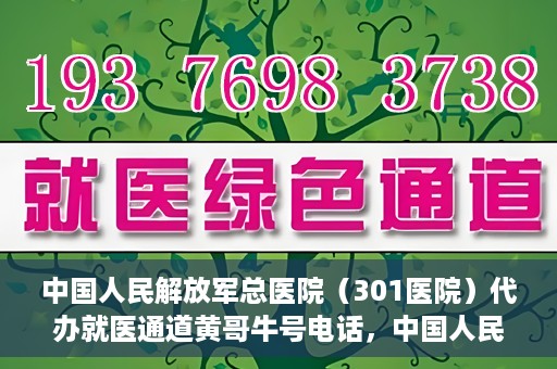 中国人民解放军总医院（301医院）代办就医通道黄哥牛号电话，中国人民解放军总医院就医通道代办服务，黄哥牛号联系电话解析
