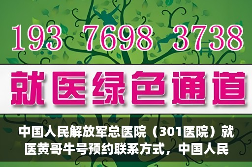 中国人民解放军总医院（301医院）就医黄哥牛号预约联系方式，中国人民解放军总医院（301医院）黄哥牛号预约挂号联系方式详解