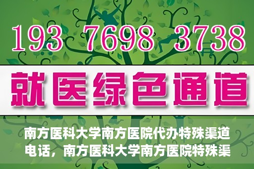 南方医科大学南方医院代办特殊渠道电话，南方医科大学南方医院特殊渠道电话代办服务详解