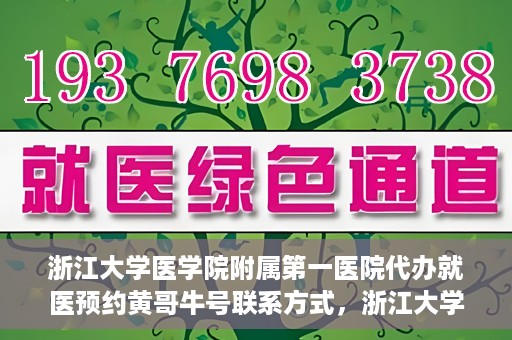 浙江大学医学院附属第一医院代办就医预约黄哥牛号联系方式，浙江大学医学院附属第一医院就医预约代办服务，黄哥牛号联系方式及预约指南