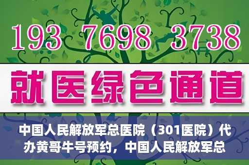 中国人民解放军总医院（301医院）代办黄哥牛号预约，中国人民解放军总医院（301医院）黄哥预约助手助您轻松挂号就医！