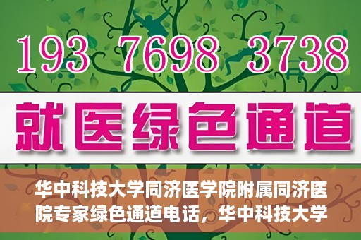 华中科技大学同济医学院附属同济医院专家绿色通道电话，华中科技大学同济医院专家绿色通道联系电话揭秘