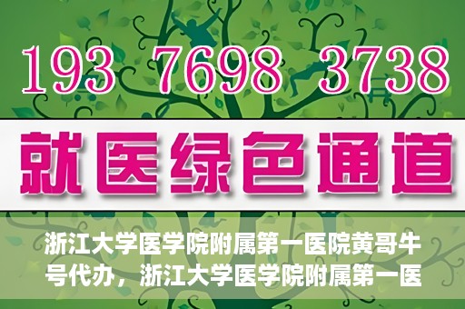 浙江大学医学院附属第一医院黄哥牛号代办，浙江大学医学院附属第一医院黄哥牛号业务代办全攻略