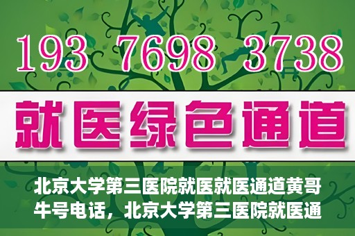 北京大学第三医院就医就医通道黄哥牛号电话，北京大学第三医院就医通道详解，黄哥牛号电话一键预约就医服务