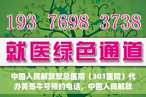 中国人民解放军总医院（301医院）代办黄哥牛号预约电话，中国人民解放军总医院（301医院）黄哥牛号预约电话代办服务详解