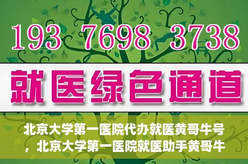 北京大学第一医院代办就医黄哥牛号，北京大学第一医院就医助手黄哥牛号助您轻松挂号就医