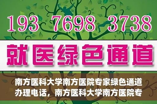 南方医科大学南方医院专家绿色通道办理电话，南方医科大学南方医院专家绿色通道服务热线电话详解