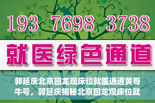 郭延庆北京回龙观床位就医通道黄哥牛号，郭延庆揭秘北京回龙观床位就医通道，黄哥牛号行动开启