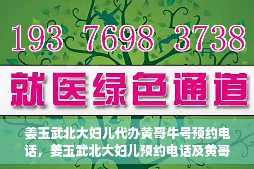 姜玉武北大妇儿代办黄哥牛号预约电话，姜玉武北大妇儿预约电话及黄哥牛号预约信息详解