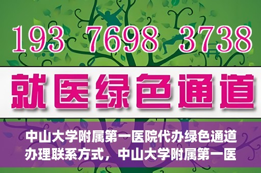 中山大学附属第一医院代办绿色通道办理联系方式，中山大学附属第一医院绿色通道办理指南，快速了解代办联系方式