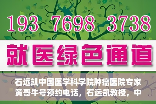 石远凯中国医学科学院肿瘤医院专家黄哥牛号预约电话，石远凯教授，中国医学科学院肿瘤医院专家挂号预约攻略及黄哥牛号联系电话揭秘