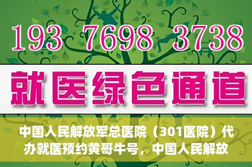中国人民解放军总医院（301医院）代办就医预约黄哥牛号，中国人民解放军总医院（301医院）黄哥牛号就医预约代办服务解析
