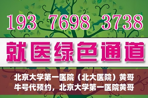 北京大学第一医院（北大医院）黄哥牛号代预约，北京大学第一医院黄哥牛号预约服务解析