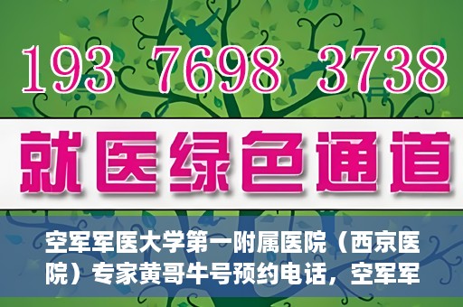 空军军医大学第一附属医院（西京医院）专家黄哥牛号预约电话，空军军医大学第一附属医院黄哥专家号预约电话及诊疗服务详解