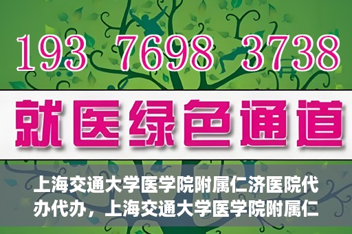 上海交通大学医学院附属仁济医院代办代办，上海交通大学医学院附属仁济医院代办服务详解，一站式代办解决方案
