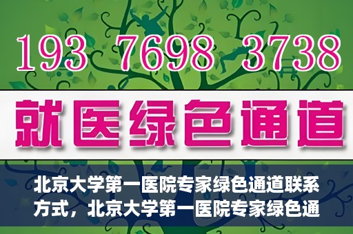 北京大学第一医院专家绿色通道联系方式，北京大学第一医院专家绿色通道联系指南，一站式解决您的健康需求